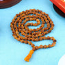 Regular Cut Design Sandalwood (Chandan) Jap Mala featuring uniquely carved fragrant beads, perfect for spiritual chanting, meditation, and daily prayer. India’s Premium Jap Mala Store- www.japay.in