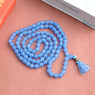 Premium Hakik Jap Mala with Blue Calcite Beads – A Spiritual Meditation Mala for Calmness, Communication, and Emotional Healing. India’s Premium Hakik Jap Mala Store - www.japay.in