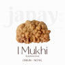 Original Certified One Mukhi Rudraksha bead in brown color placed on a red cloth for spiritual and meditative use. India’s Largest Pooja Accessories Brand - www.Japay.in