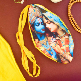 100% Cotton Radha Krishna Photo Jap Mala Jholi Bag in Assorted Color. India’s Largest Brass Idols Brand - www.Japay.in
