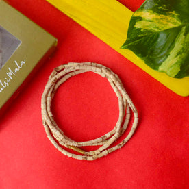 100% Original Tulsi Mala with flat, handcrafted beads made from sacred Tulsi wood, ideal for spiritual practices and daily wear. India’s Premium Jap Mala Store- www.japay.in