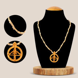 100% Pure Gratifying Tulsi Neck Mala with natural Tulsi beads and a Jai Baba Khatu Shyam locket, ideal for devotional wear and spiritual connection. India’s Premium Jap Mala Store- www.japay.in