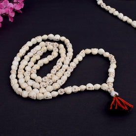 Narmunda Jaap Mala (Skull Mala) featuring intricately carved skull-shaped beads, used in tantric practices, meditation, and spiritual rituals. India’s Premium Jap Mala Store - www.japay.in

