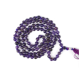 Amethyst Crystal Mala for Chakra Healing 6 MM