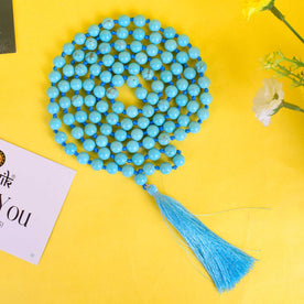 Blue Turquoise Mala – A Spiritual & Healing Mala for Protection, Communication, and Emotional Balance. India’s Premium Hakik Jap Mala Store - www.japay.in