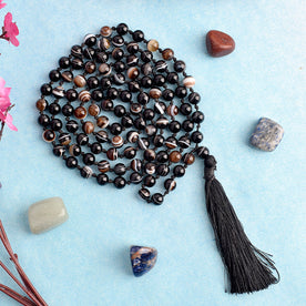 Bloodstone Agate Crystal Mala for Chakra Healing 6 MM