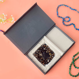 Premium Hakik Jap Mala Crystal Brown sulemani