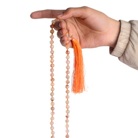Premium Hakik Jap Mala Yellow aventurine Crystal Peach