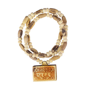 100% Original Tulsi  Kanthi Mala With Shri Ram Wooden Locket
