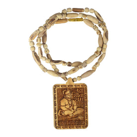 100% Original Tulsi  Kanthi Mala With Jai Sita Ram Wooden Locket