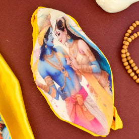 100% Cotton Radha Krishna Photo Jap Mala Bag  (Assorted)
