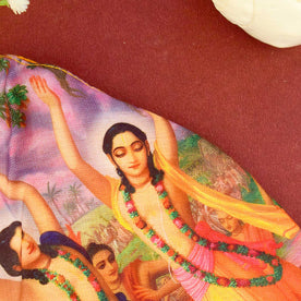 100% Cotton Printed Jap Mala Jholi Bag (Color Kesari)