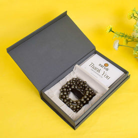 Pyrite Hakik Mala 108 Beads – The Stone of Abundance & Protection
