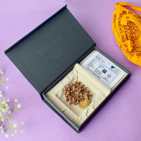 Certified & Authentic 1 Mukhi Rudraksha Mala With Silver Capping