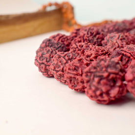 Morangi Aghori Rudraksha Mala – Sacred Red Energy Beads