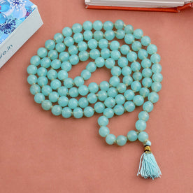 Hakik Jap Mala (Cyan Green) – A Powerful Healing Mala for Emotional Balance, Prosperity, and Spiritual Growth. India’s Premium Hakik Jap Mala Store - www.japay.in
