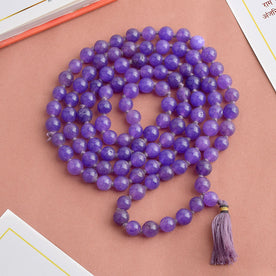 Hakik Jap Mala (Purple) – A Spiritual Meditation Mala for Wisdom, Inner Peace, and Higher Consciousness. India’s Premium Hakik Jap Mala Store - www.japay.in
