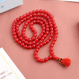Hakik Jap Mala (Red) – A Spiritual Meditation Mala for Strength, Confidence, and Emotional Balance. India’s Premium Hakik Jap Mala Store - www.japay.in
