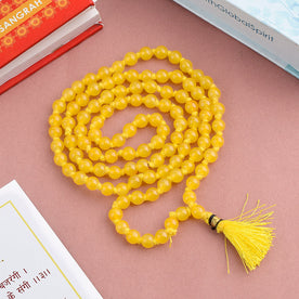 Hakik Jap Mala (Yellow) – A Confidence-Boosting and Prosperity-Enhancing Spiritual Mala. India’s Premium Hakik Jap Mala Store - www.japay.in
