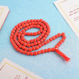 Lal Munga (Blood Stone) Mala (BIG) with large, deep red beads, ideal for healing, meditation, and spiritual growth. India’s Premium Jap Mala Store- www.japay.in