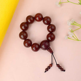 Original Red Chandan Bracelet with 10 large 18mm sandalwood beads from Andhra Pradesh. India’s Largest Pooja Accessories Brand - www.Japay.in