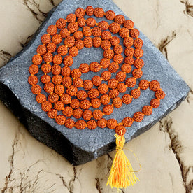 Panchmukhi Rudraksha Jaap Mala with 5mm beads, strung together for mantra chanting, meditation, and spiritual practices. India’s Premium Jap Mala Store- www.japay.in