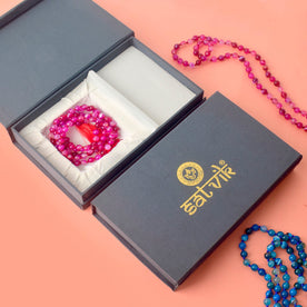 Premium Hakik Jap Mala with Pink Hakik Beads – A Spiritual Meditation Mala for Love, Emotional Healing, and Inner Peace. India’s Premium Hakik Jap Mala Store - www.japay.in