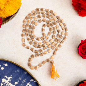  Tulsi Jaap Mala with 108 natural wooden beads, used for mantra chanting, meditation, and spiritual rituals.  India’s Premium Jap Mala Store- www.japay.in
