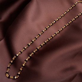 Authentic 22K Gold Karungali Mala – Certified Black Ebony Beads
