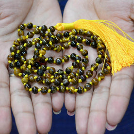 108 Beads Tiger Eye Crystal Jaap Mala